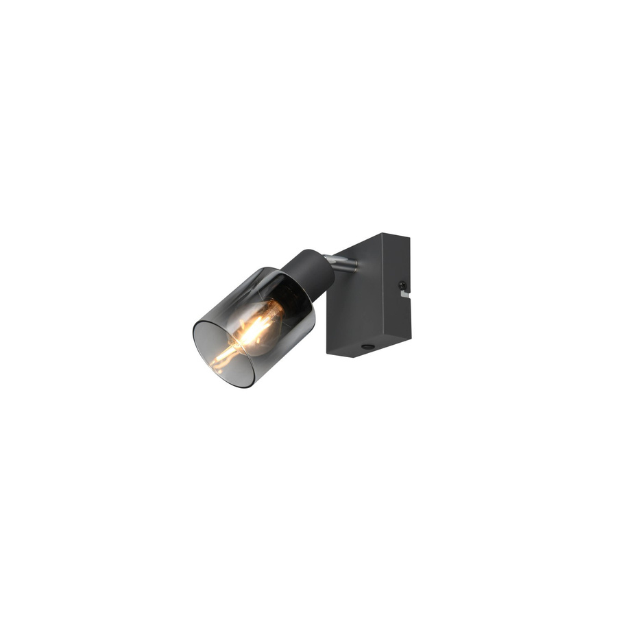 Reality Spot Cadiz Strahler aus Metall und Glas in Anthrazit B/H/T: 9 x 15 x 9 cm mit E14 Fassung - Bild 2