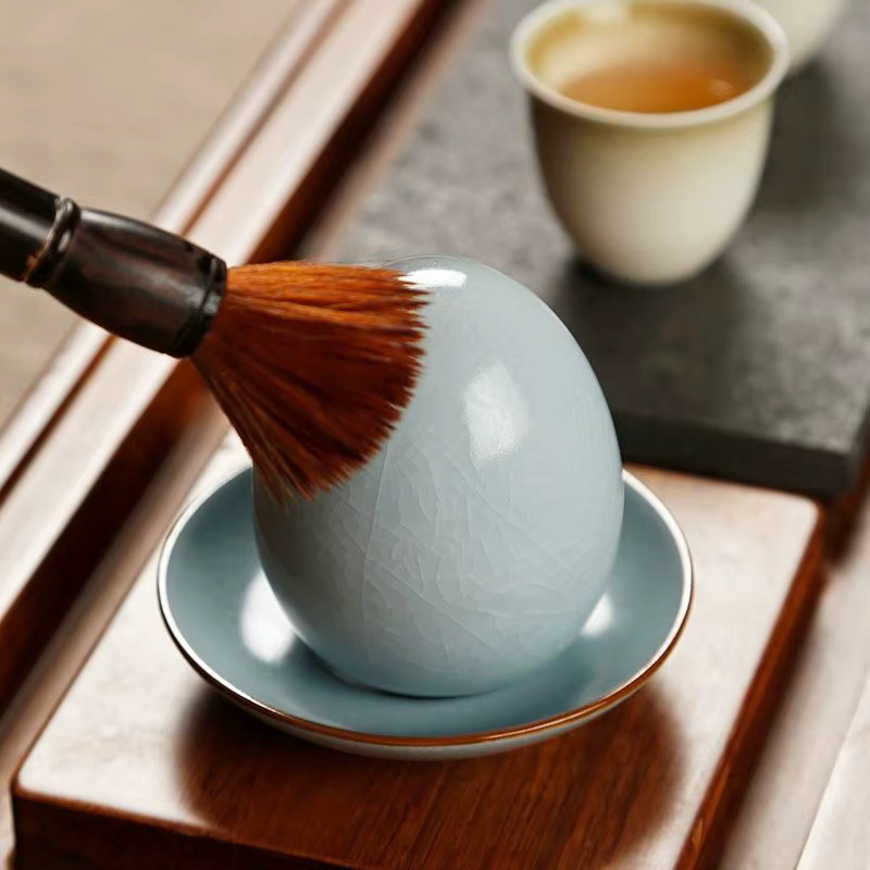 PDQ Keramik Teetasse mit Krakeleffekt in Blau für die Gongfu-Teezeremonie - Bild 2