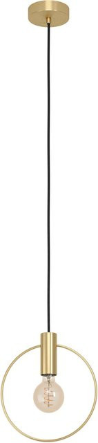 Eglo Pendelleuchte Manizales 1-flammig in Messing gebürstet, Höhe: 110 cm, Durchmesser: 25 cm, Breite: 25 cm - Bild 1