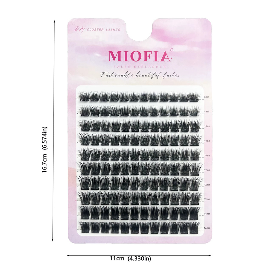 MIOFIA Cluster-Einzelwimpern D Curl 8–14 mm, 120 Stück, natürlich - Bild 6