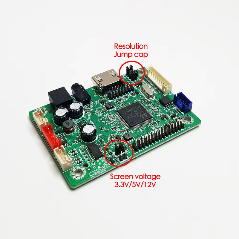 GLZLDY RTD2513V1.0 Mini LCD-Treiberplatine HDMI zu LVDS mit Programmier-Jump-Cap und 6 Stück LVDS-Kabel-Kit 30P 40P 1/2CH 6/8 BIT inklusive Audio-Treiber in Grün - Bild 4