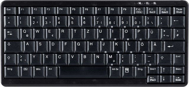 Active Key Mini Tastatur AK-4100-U-B/US mit USB-A Anschluss in Schwarz - Bild 1
