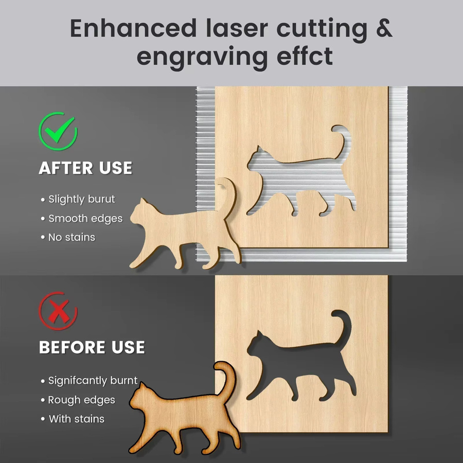 Tyvok Waben-Laserbett für Lasergravur, flexible Waben-Arbeitsplatte in Silber, B/T: 40 x 40 cm - Bild 2