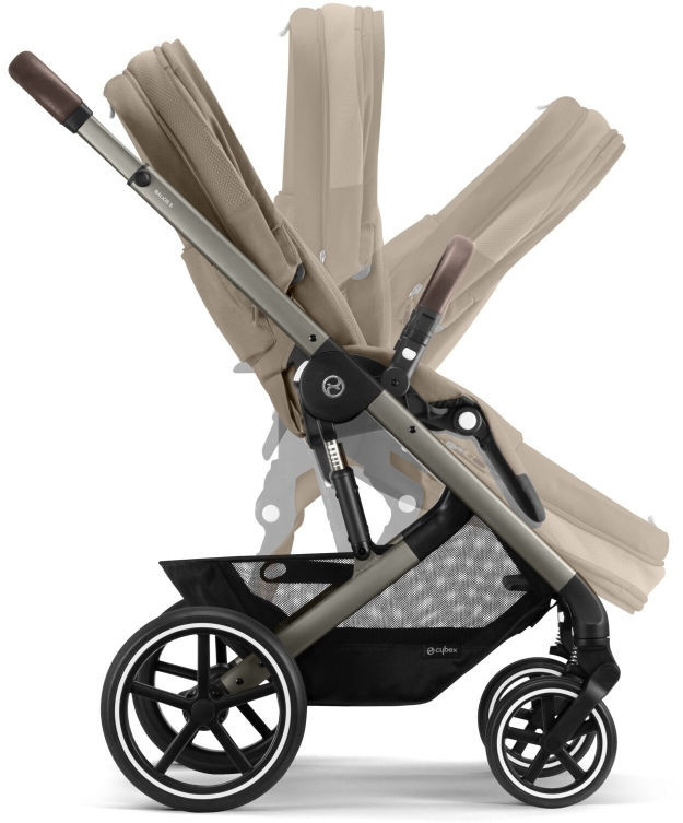 Cybex BALIOS S LUX TPE Kombi-Kinderwagen in Almond Beige mit Federung und Schwenkrädern - Bild 3