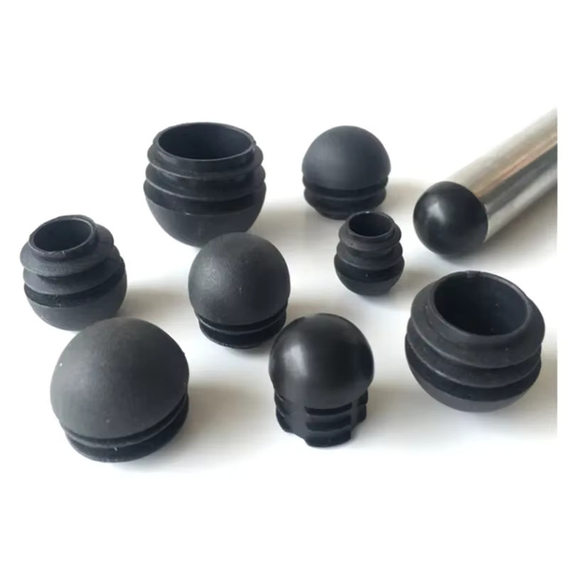 16er Set Runde Rohrstopfen aus Kunststoff in Schwarz für Stuhlbeine und Möbel zur Bodenprotektion, Durchmesser: 13-38 mm - Bild 3