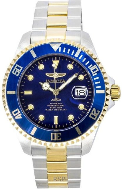 Invicta Taucheruhr, Automatik, Edelstahl, Bicolor, blaues Zifferblatt, Herren - Bild 1