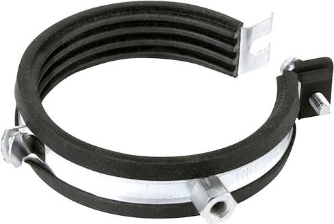 Cornat Rohrschelle aus Stahl und Gummi in Silber - Bild 1