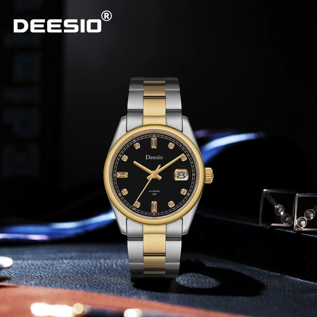 Deesio Automatik-Armbanduhr, Edelstahl, Schwarz, Herren - Bild 1