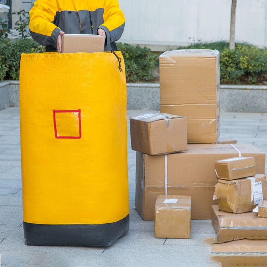 Pinxuan Logistik Transfertasche aus Kunststoff mit großer Kapazität und Zugseil in Gelb/Schwarz/Blau - Bild 6