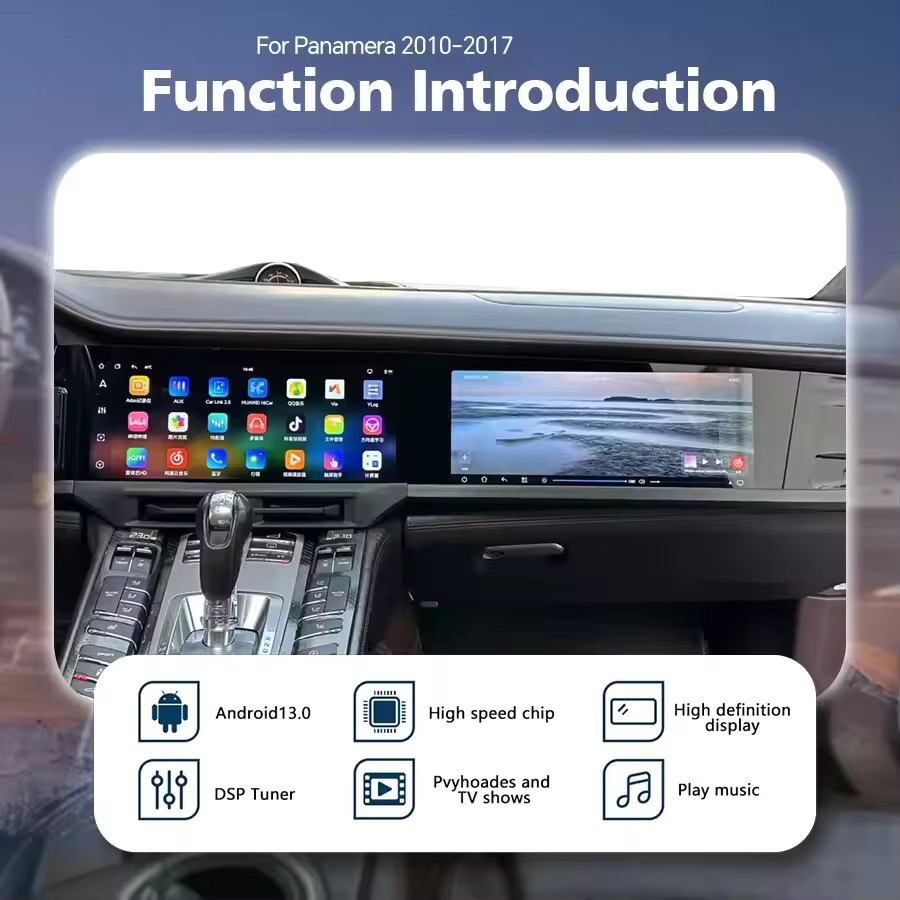 YANFU Android 13 Carplay Autoradio für Porsche Panamera 970 (2010-2017) mit 12,3 Zoll Touchscreen, GPS und 5G WLAN in Schwarz - Bild 6