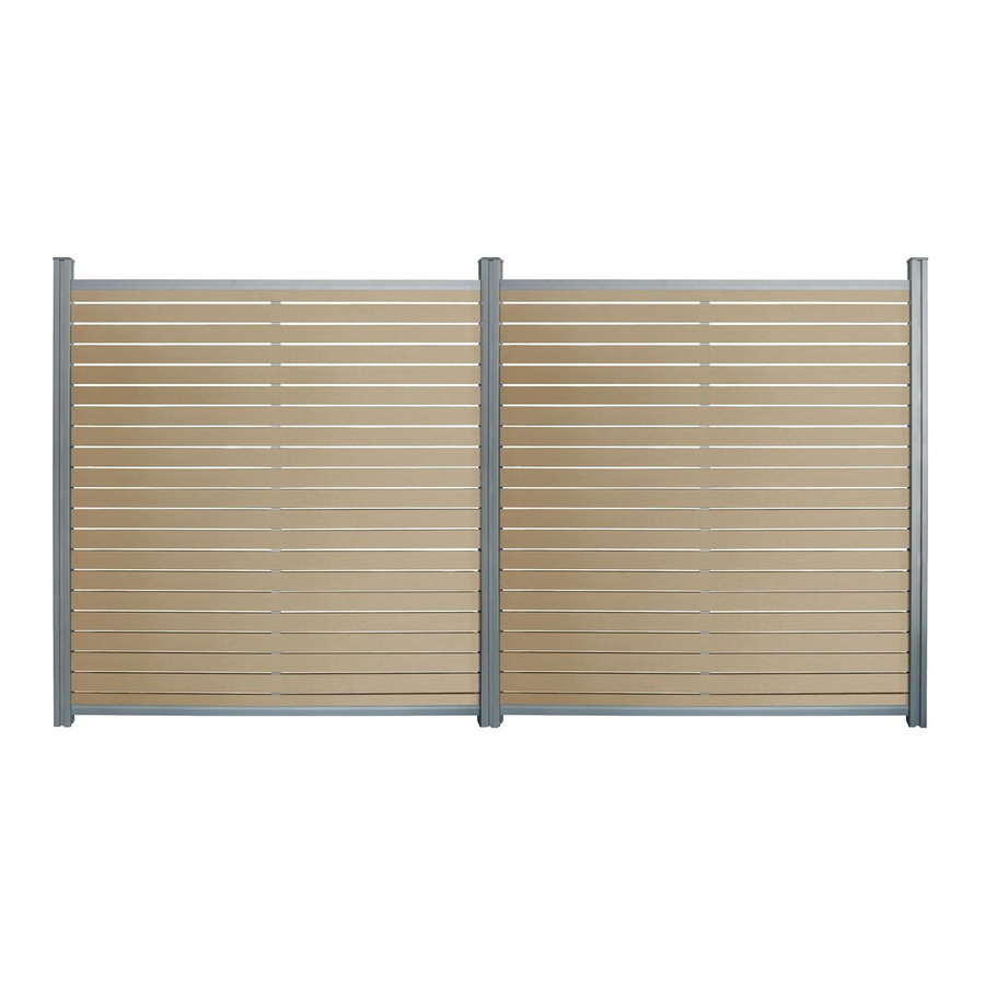 Home Deluxe WPC Sichtschutzzaun Alira Teak Set bestehend aus 2 Elementen und 3 Pfosten B/H: 355 x 185 cm - Bild 2