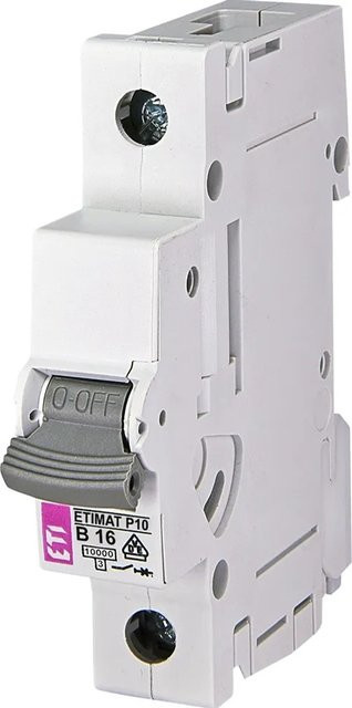 ETIMAT Leitungsschutzschalter Eti P10 B 16 A, 1-polig, 10 KA, Weiß - Bild 1