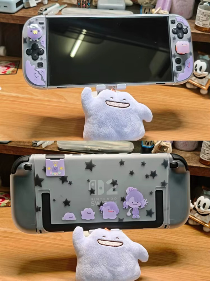 Bandai Switch 2 Schutzhülle mit Ditto-Muster aus geteilter Hartschale für Nintendo Switch 2nd Generation - Bild 5