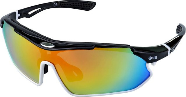 YEAZ Sport-Sonnenbrille, Vollrand, Kunststoff, schwarz/weiß/rot, Damen - Bild 1