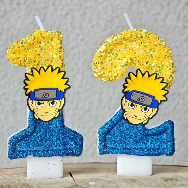 Bandai Naruto Themen-Zahlenkerzen, Geburtstagstorten-Deko - Bild 1