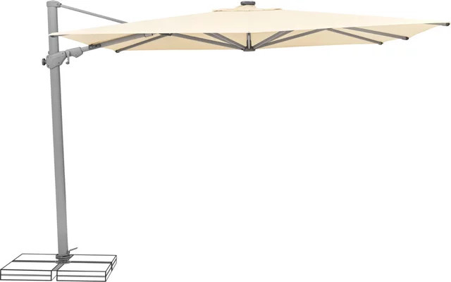 Suncomfort by Glatz Ampelschirm Varioflex Solar LED in Ecru/Beige, B/T: 300 x 300 cm - Bild 1