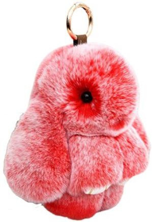 BAO BAG Kaninchen Schlüsselanhänger Plüschtier weiß/rot - Bild 1
