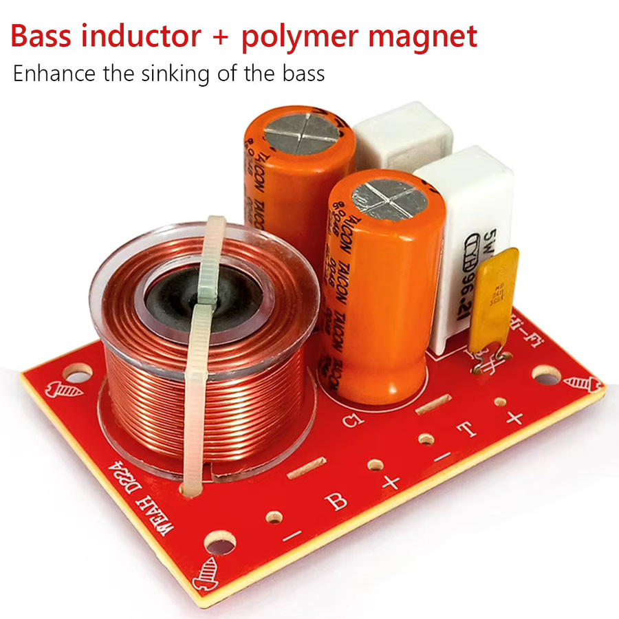 APWIKOGER 2-Wege-HiFi-Audio-Crossover-Filter 120 W Stereo-Frequenzteiler 55 Hz-20 kHz für Lautsprecher - Bild 3