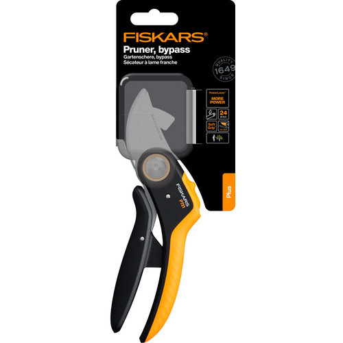 Fiskars Plus PowerLever Bypass Gartenschere P721 in Schwarz und Orange - Bild 3