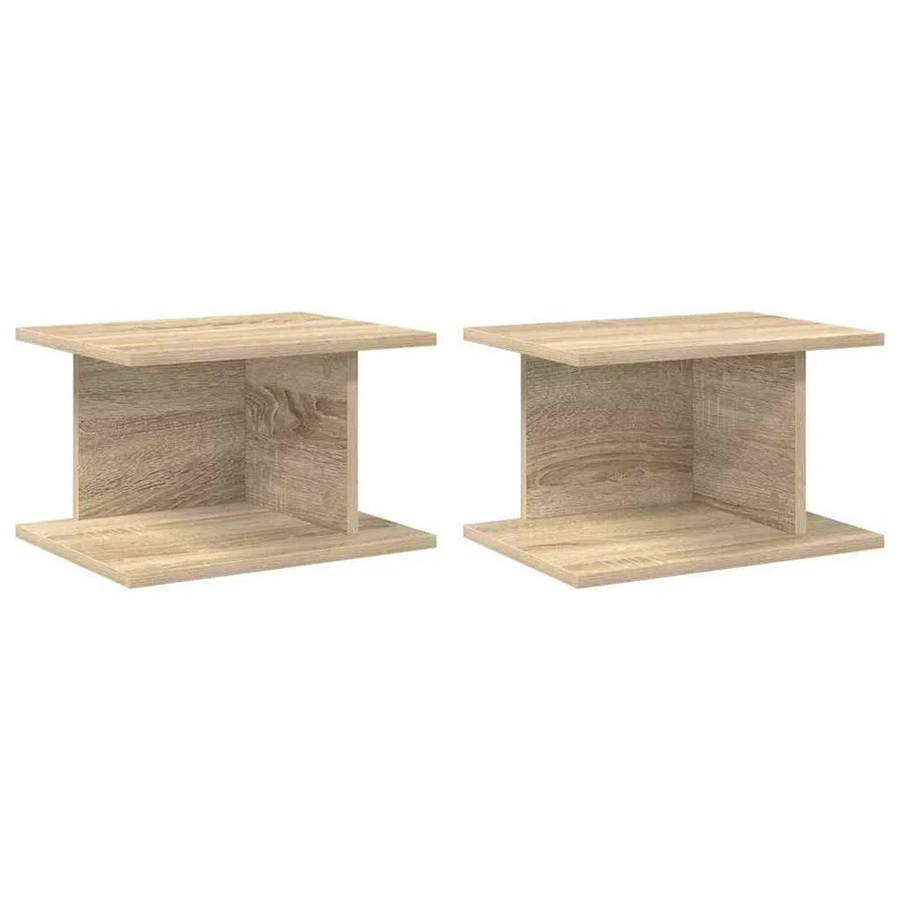 vidaXL Nachttisch Set 2 Stück Sonoma-Eiche modern B/T/H: 40 x 30 x 25 cm - Bild 2