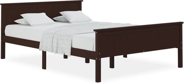 vidaXL Massivholzbett aus Kiefer in Braun im rustikalen Design B/T/H: 160 x 200 cm - Bild 1