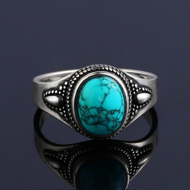 Nasiya Ring, Silber, Türkis, Damen - Bild 1