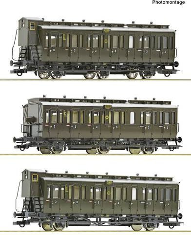 Roco H0 3-tlg. Set Personenwagen der DRG 3. Klasse - Bild 1