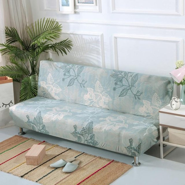 Stretch-Sofabezug für Doppelsitze mit geometrischem Druck in Blau, Größe M (160-190 cm) - Bild 1