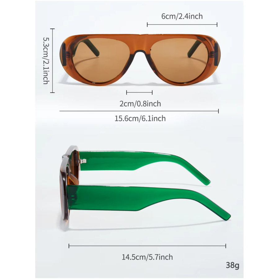 RELEN Sonnenbrille Aviator, Vollrand, braun, Damen - Bild 2