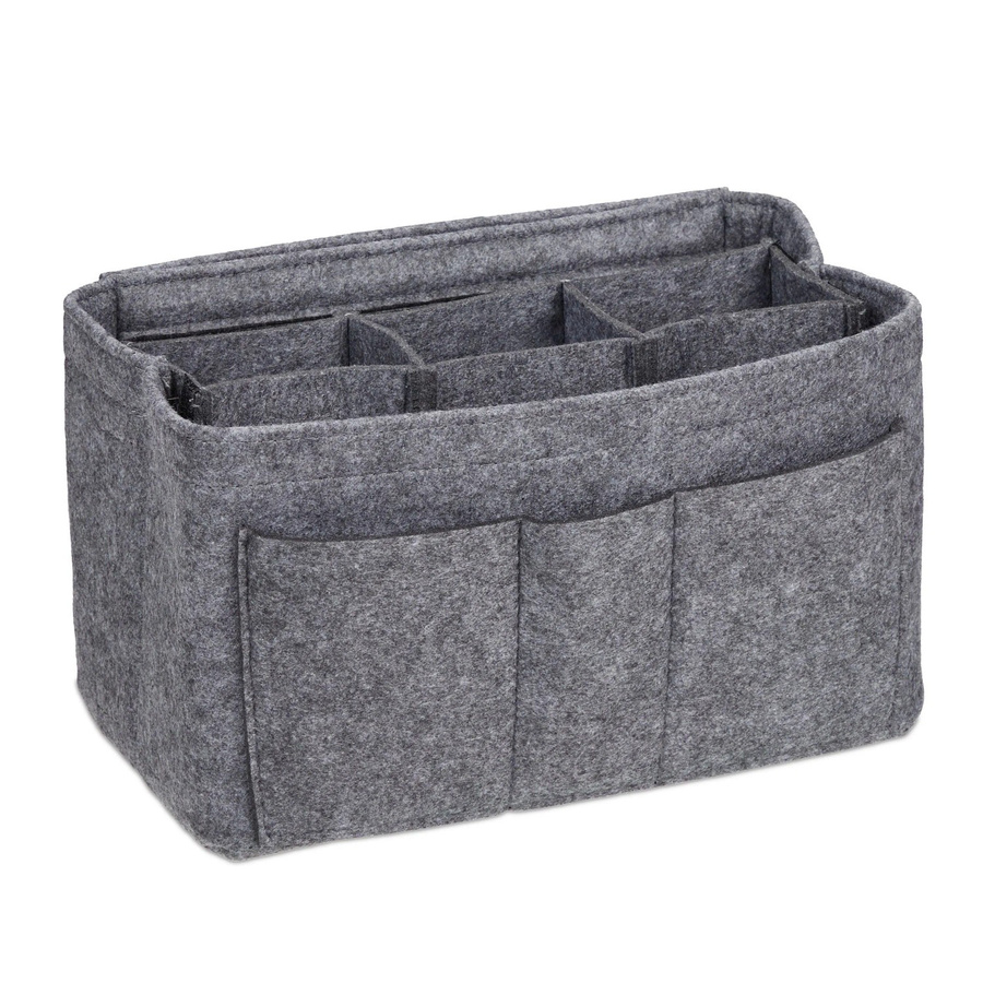 Relaxdays Taschenorganizer aus Filz in Dunkelgrau, Größe S, B/T/H: 27 x 16 x 16 cm - Bild 2