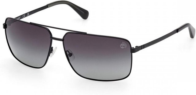 Timberland Tb00030 Sonnenbrille, Vollrand, rechteckig, Metall, schwarz, polarisiert, Herren - Bild 1