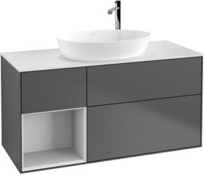 V&B Finion Waschtischunterschrank mit Wandbeleuchtung, Farbe Anthrazit, B/T/H: 120 x 50,1 x 60,3 cm - Bild 1