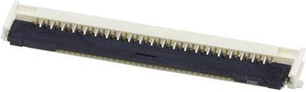 Molex FFC/FPC-Anschluss 21-polig in Weiß mit Goldkontakten, Rastermaß 1.00 mm, Artikelnummer 2005280210, Tape on Full reel - Bild 1
