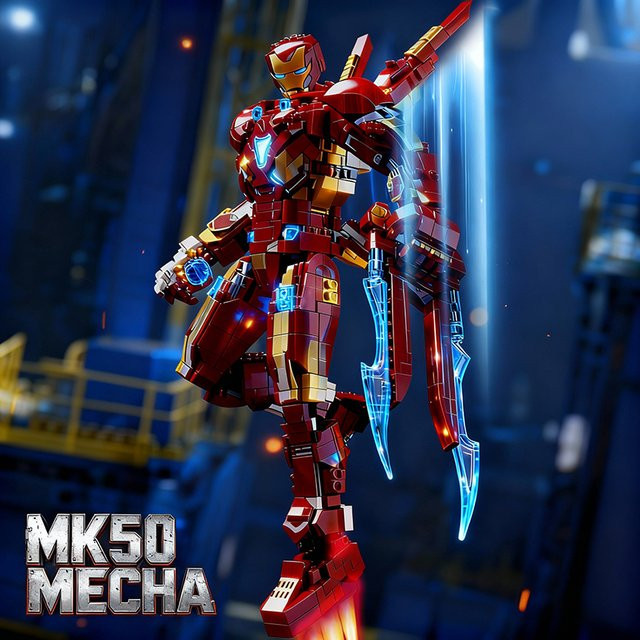 Fondjoy Iron Man MK50 Kriegsmecha, Roboter-Bausteine Actionfiguren, 1500 Teile - Bild 1