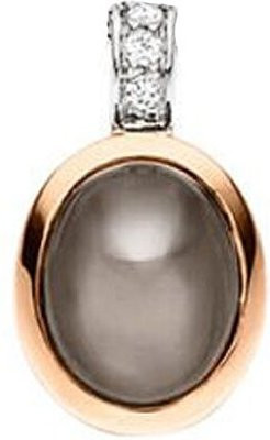 Elaine Firenze Anhänger 585 Roségold, Brillant, Mondstein, Perle, Unisex - Bild 1