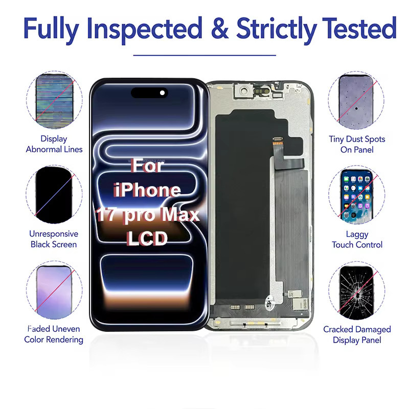 Apple iPhone 17 Pro Max OLED Display Ersatzbildschirm mit 3D Touchscreen Digitizer in Schwarz - Bild 4