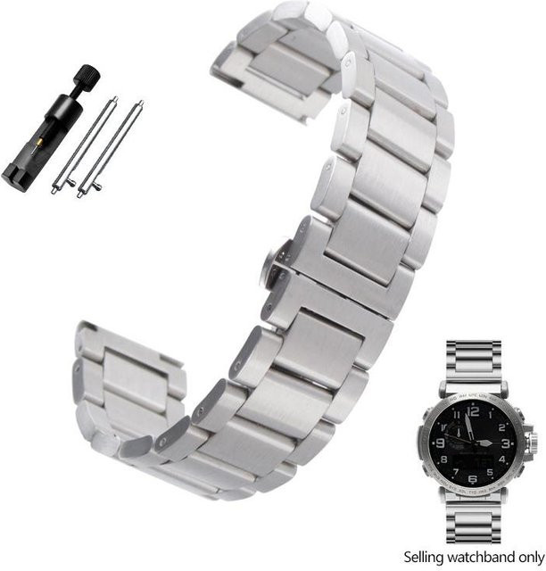 Casio Uhrenarmband Edelstahl, Silber, 24 mm, Herren - Bild 1