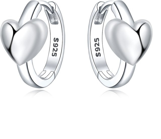 CYCUFF Ohrringe Creolen, 925 Silber, Herzförmig, Damen - Bild 1