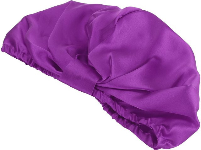 Koogeelife Seiden-Schlafmütze mit Twist-Knoten, Rot Violett, Damen - Bild 1