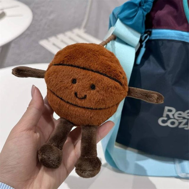 Yiran Health & Beauty Kawaii Sportball Plüsch Schlüsselanhänger Münzbörse, Stofftier, 10cm - Bild 1