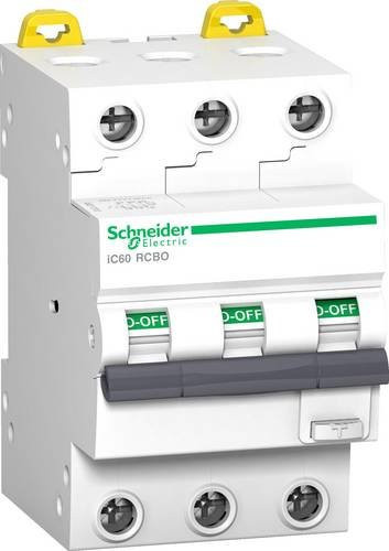 Schneider Electric RCBO FI-Schutzschalter/Leitungsschutzschalter, 10A, 0.03A, 415V, Weiß - Bild 1