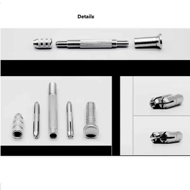 DQG Manueller Pin-Schraubstock aus Stahl in Silber für die Uhrenreparatur und Schmuckherstellung - Bild 2