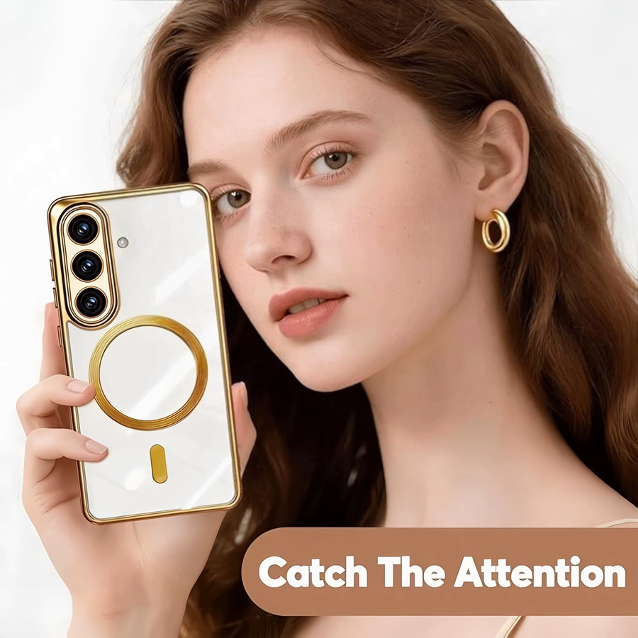 Transparente Luxus-Plating Schutzhülle aus weichem TPU mit Magnetverschluss und Kameraschutz für Samsung Galaxy A57 und Galaxy A17 in Blau - Bild 4