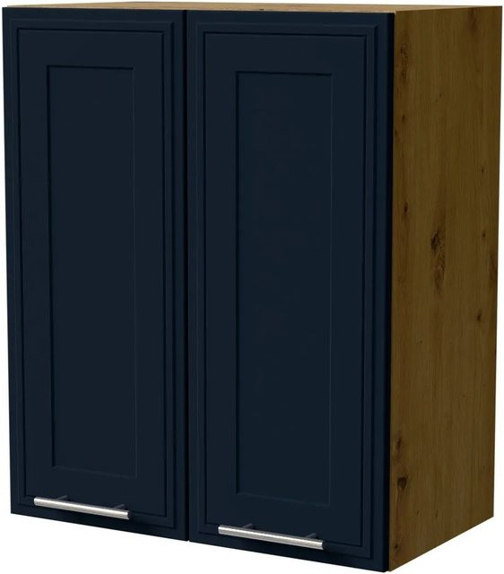 Feldmann-Wohnen Hängeschrank Salo W3/60 in Eiche Artisan und Indigo Matt mit Kassettenfront und Soft-Close-Türen, Breite: 60 cm, Tiefe: 32,5 cm, Höhe: 72 cm - Bild 1