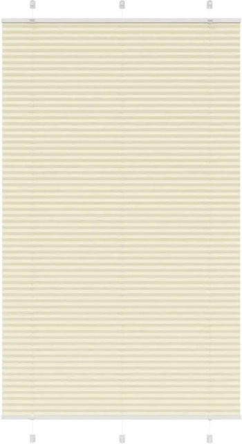 vidaXL Plissee Creme semi-transparent aus Polyester B: 120 cm, H: 200 cm - Bild 1