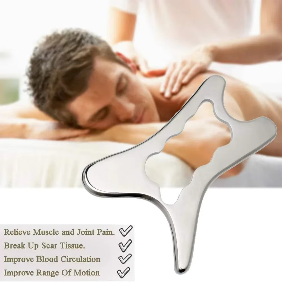 DUTRIEUX Gua Sha Massage Werkzeug aus Edelstahl, Unisex - Bild 3