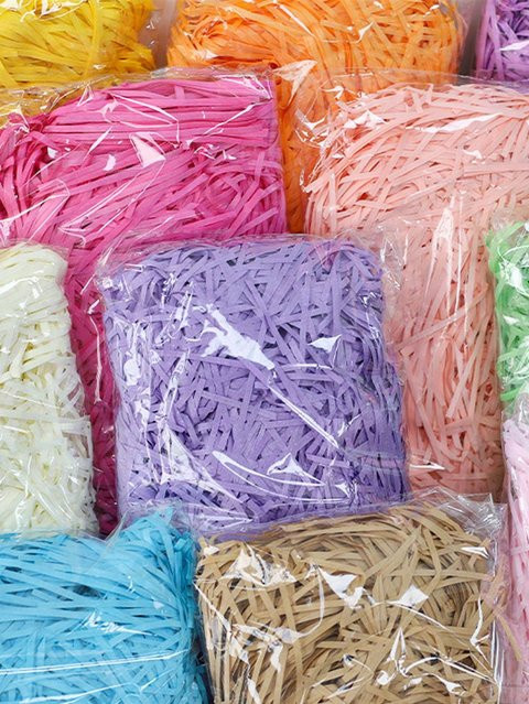 Afyouwk Dekoratives Raffia-Füllmaterial aus Papier in Blau für Geschenkboxen und Hochzeiten - Bild 1