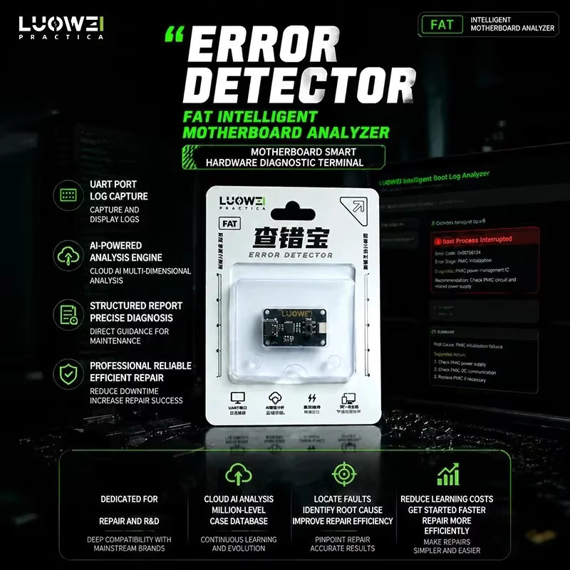 LUOWEI LW-FAT Fehlerdetektor Professioneller Mainboard-Analysator und Port-Log-Aufzeichnungsgerät in Schwarz - Bild 3