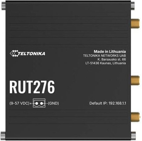 Teltonika RUT276 Redcap 5G Router in Schwarz mit LTE und Ethernet/LAN - Bild 1