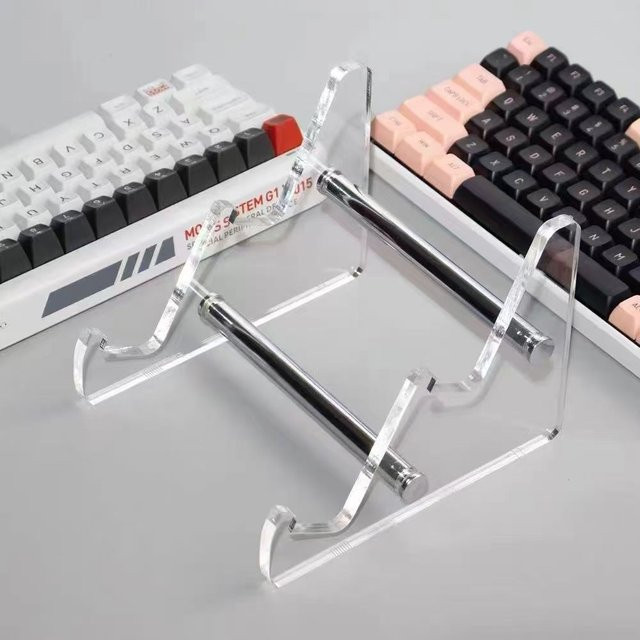AIPHY Tastatur-Display-Ständer aus transparentem Acryl für mechanische Tastaturen und Computer, weiß - Bild 1